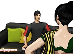 Desi Aunty Hardcore Kitchen Fuck - HD Hindi Porn with Vijay & Diya