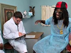 ぽっちゃり, 黒人, フェラチオ, 黒人, 看護婦
