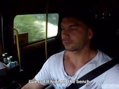 ブロンド, フェラチオ, バス, チェコ, 乱交, ハードコア, なめる, 公共