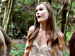 フェラチオ, イギリス人, 着衣女と全裸男, 服従, フェムドム, グループ, アウトドア, ティーン