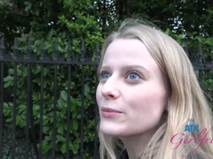 Amateur, Gros cul, Blonde, Doigter, Petite amie, De plein air, Chatte, Nénés