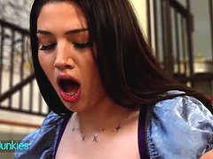 Grosse bite, Gros seins, Brunette brune, Léchez, Seins naturels, Mamelons, Chatte, Chevaucher