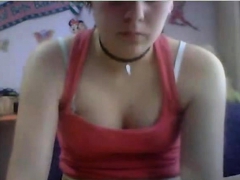 素人, オナニー, パンティ, 一人, ウェブカメラ