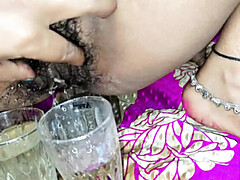 Bangala Bhabhi Drinks Piss in Glass - Piss Drinking Fetish HD