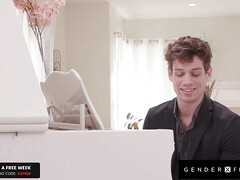 Blondine, Blasen, Kehlenfick, Handjob, Arsch lecken, Transfrau