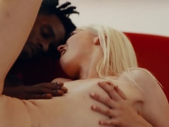 Noire, Blonde, Poilue, Hard, Interracial, Léchez, Monstre, Chatte