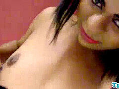 Leie, Amerikanisch, Schwarz, Wichsen, Lingerie, Masturbation, Transfrau, Solo