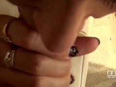 Cul, Noire, Français, Branlette thaïlandaise, Chatte, Rasée, Suçant, Nénés