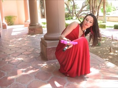 Anal, Doble penetracion, Vestido, Tacones, Masturbación, Público, Chorro, Juguetes