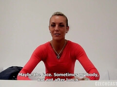 Skinny babe Martina hot porn casting