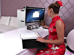 ブロンド, オフィス, ピアス, オマンコ, バイブレーター