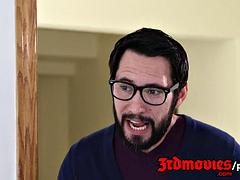 美女, ベビーシッター, デカパイ, フェラチオ, イく瞬間, なめる, ポルノスター, オッパイの