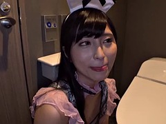 素人, アジア人, 美人, フェラチオ, カップル, イく瞬間, 乳首, フェラする