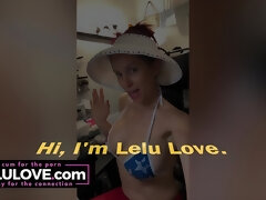 Lelu Love Nude Mirror Vlog: Car-Wash Boob Flash, Bikini & Rhinestone Heels Show, Red-Nail Foot Tease