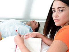 お尻, フェラチオ, 茶髪の, バック, 指いじり, 手コキする, キス, ティーン