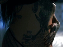 エロティック, 自家製, キス, レズビアン, なめる, オマンコ, タトゥー, オッパイの