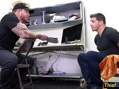 Hunky red Ty Roderick causing trouble on a big cock