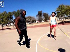 Beautiful BLACK MAN with HUGE COCK fucks big titty teen.