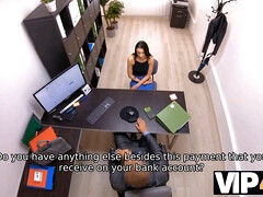 Belinda Bee's first casting experience ends in a hot threesome with loan agent and hungarian loan