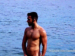 Amateur, Playa, Gay, Pajear, Casero, Masturbación, Al aire libre, Público