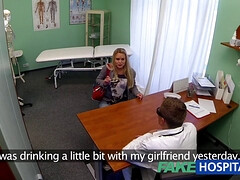 Amateur blonde Dizzy gets her tight pussy drilled by sneaky doctor in fake hospital