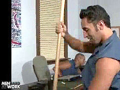 アナル, フェラチオ, ゲイ, ハードコア, オフィス, フェラする