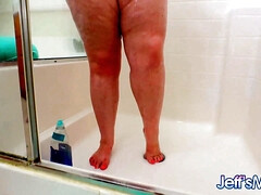 Blonde BBW Curvy Mary Is Going Wild in The Bathroom with Toys