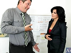 デカ尻, デカチン, デカパイ, フェラチオ, 茶髪の, バック, 淫乱熟女, オフィス