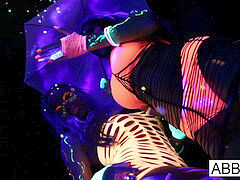 ebony Light Rainy Night with Abigal Mac & Ava Addams