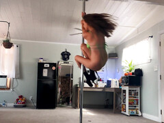 お尻, ビキニ, 黒人, 茶髪の, オマンコ, 一人, ストリップ, タトゥー