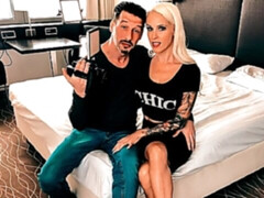 ベッドルーム, デカチン, デカパイ, ブロンド, フェラチオ, バック, 淫乱熟女, ハメ撮り
