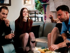 Arsch, Blasen, Braunhaarige, Hundestellung, Handjob, Dürr, Jungendliche (18+), Titten