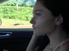 Brunette brune, Petite amie, Nue, De plein air, Petite femme, Pov, Nénés, Voyeur