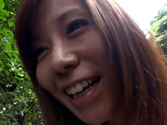 アジア人, フェラチオ, 茶髪の, アウトドア