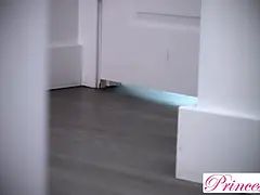 Blondine, Blasen, Besamung, Hundestellung, Lecken, Monster, Orgasmus, Dusche