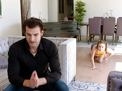 18 ans, Nana, Blonde, Sucer une bite, En gros plan de très près, Tir de sperme, Queue, Adolescente