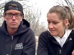 素人, デカチン, カップル, 女, なめる, オーガズム, アウトドア, 公共