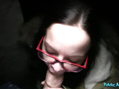 Babe With Glasses Fucked Outside 2