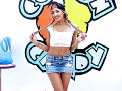 お尻, デカ尻, ブロンド, バック, 目瞪口呆, 手コキする, なめる, オマンコ