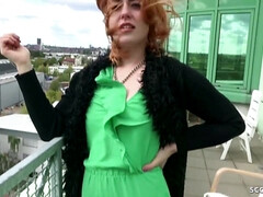 GERMAN SCOUT - REDHEAD TATTOO MODEL TEENAGER SEDUCE SCREW AT PUBLIC CASTING - Verified amateur