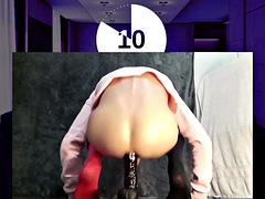In den arsch, Schwarz, Dildo, Schwarz, Fetisch, Lingerie, Schlampe, Solo