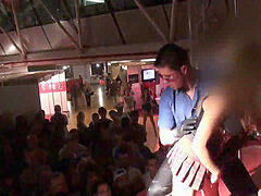 Leie, Blasen, Spermaladung, Europäisch, Öffentlich, Realität, Spanisch