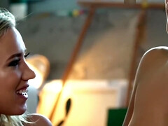 Enthousiasteling, Blond, Schattig, Hardcore, Hd, Gezichtspunt, Tiener, Tieten likken