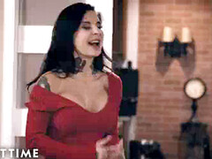 Big-tits, smooth-shaven, high-heels