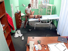 Amateur, Blonde, Médecin, Gym, Léchez, Bureau, Chatte, Uniforme