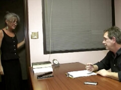 Pijpbeurt, Rijpe lesbienne, Kantoor, Pornster