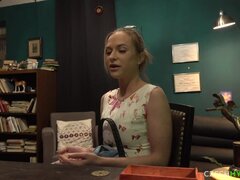 ブロンド, フェラチオ, 口内発射, イく瞬間, チェコ, 淫乱熟女, オーガズム, 妻
