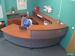 Cul, Sucer une bite, Infirmière, Bureau, Pov, Lécher le sphincter, Uniforme, Voyeur