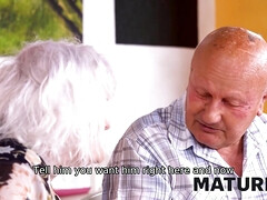Blond, Man die toekijkt, Omie, Hongaars, Man, Verleid, Kousen, Vrouw