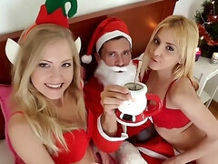 Rubia, Mamada, Lamidas, Coño, Adolescente, Trio